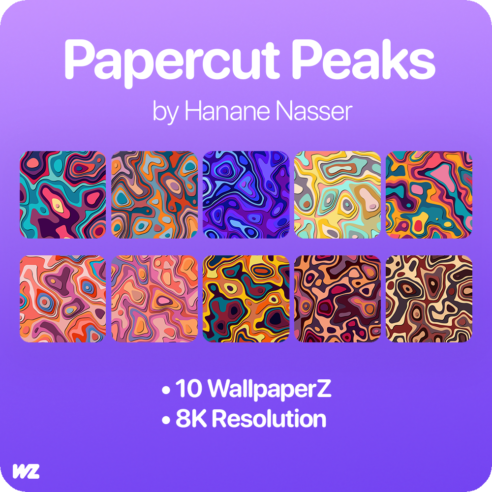 Papercut Peaks — WallpaperZ